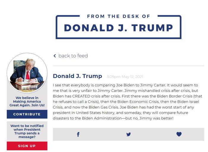 特朗普“炮轟”拜登“史上最糟”