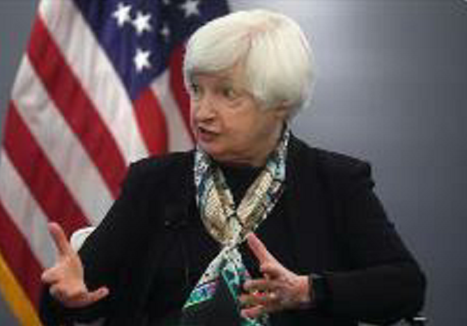 美財(cái)長(zhǎng)耶倫：美國(guó)銀行體系仍保持穩(wěn)健